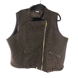 Spirited Randolph Duke Women's Zipper Vest Size 3 X Brown Lined Outdoors